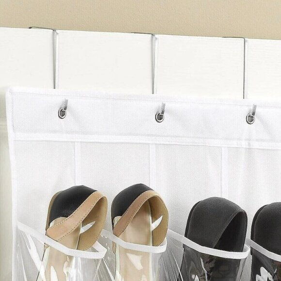 Over The Door Shoe Organizer Rack Hanging Storage Holder Hanger Bag Closet 24 - Picture 8 of 8